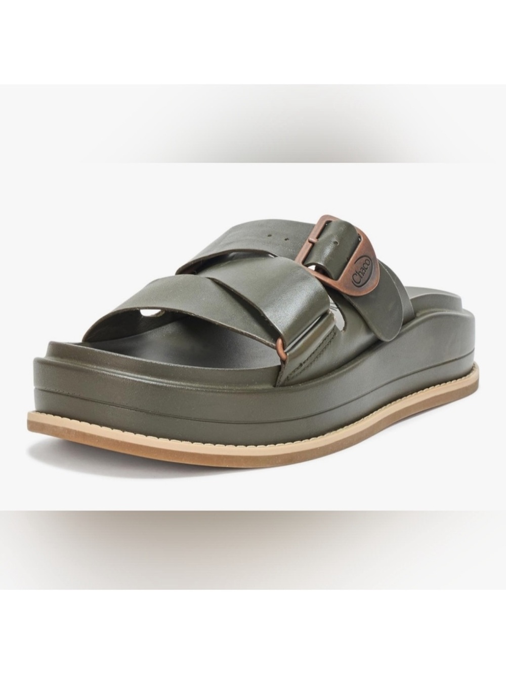 Chaco Townes Slides Platform Olive
